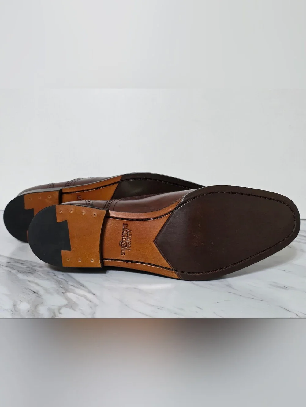 Allen Edmonds Brown Leather Oxford with Brogue Detailing